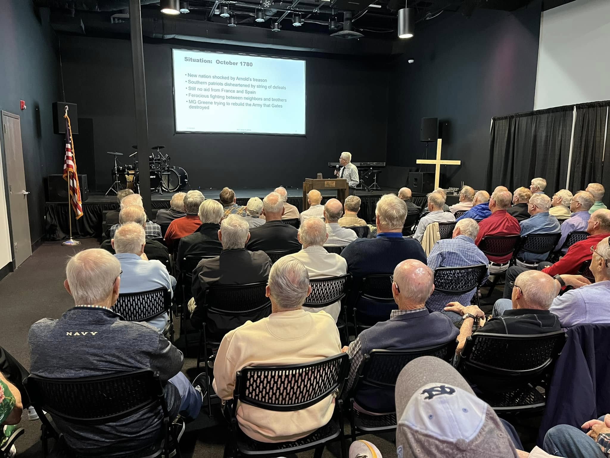 Speaker with audience