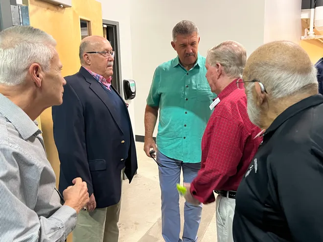 Group conversation before the program